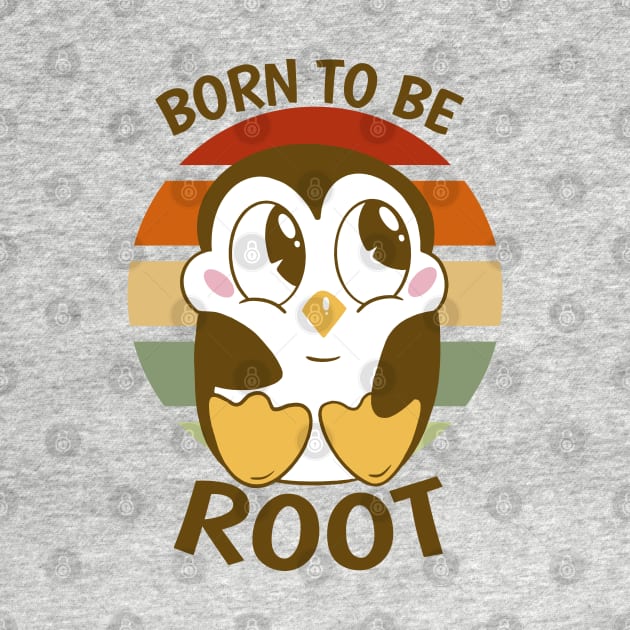 Linux Penguin Root Admin Geek Programmer Coder Developer Cute Retro by displace_design
